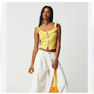 NWOT Free People Riviera Lace Tank